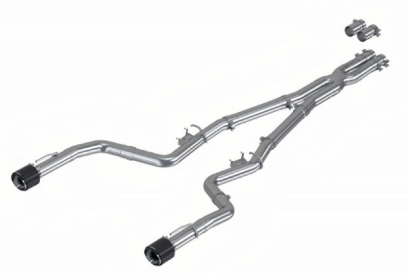 MBRP 17-21 Charger 5.7L/6.2L/6.4L 3in Race Profile Cat-Back w/Dual Carbon Fiber Tips T304 SS Exhaust-SR1 Performance