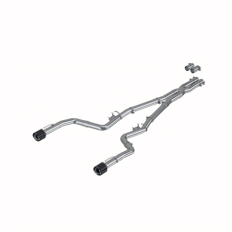 MBRP 17-21 Charger 5.7L/6.2L/6.4L 3in Race Profile Cat-Back w/Dual Carbon Fiber Tips T304 SS Exhaust-SR1 Performance