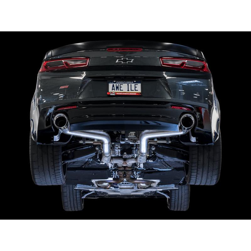AWE Tuning 16-19 Chevrolet Camaro SS Axle-back Exhaust - Track Edition (Chrome Silver Tips)-SR1 Performance