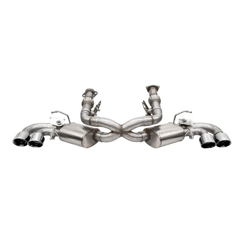 Corsa 20-24 Corvette C8 3in Valved Cat-Back 4.5in Pol Quad Tips Fits Factory Perf Exhaust DeletesAFM-SR1 Performance