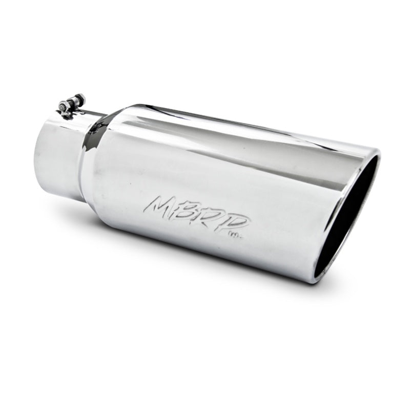 MBRP Universal Tip 7in O.D. Rolled End 5in inlet 18in length - T304 (SINGLE TIP)-SR1 Performance