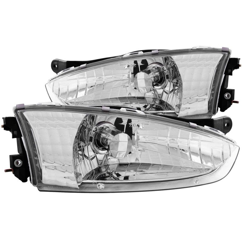 ANZO 1997-2002 Mitsubishi Mirage Crystal Headlights Chrome-SR1 Performance