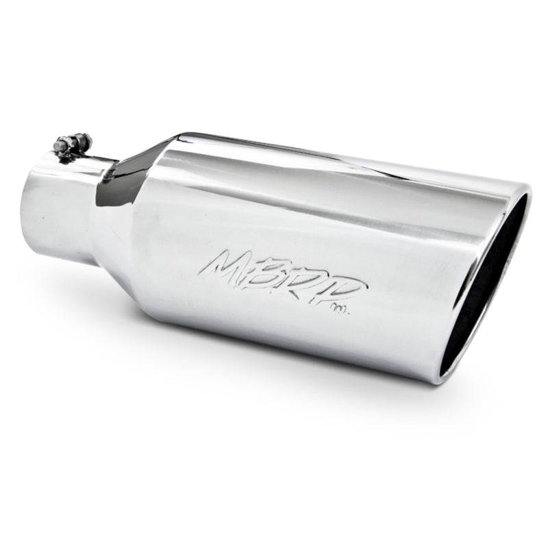 MBRP Universal Tip 7inch O.D. Rolled End 4inch inlet 18inch length - T304 (SINGLE TIP)-SR1 Performance