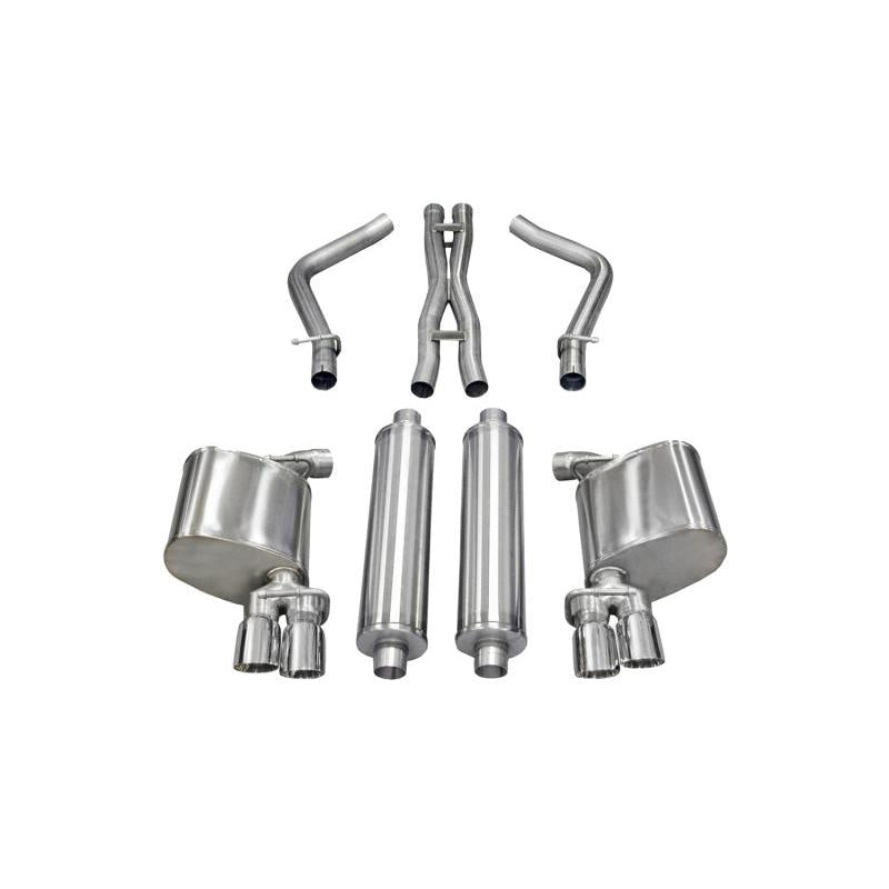 Corsa 2011-2013 Dodge Charger R/T 5.7L V8 Polished Sport Cat-Back Exhaust-SR1 Performance