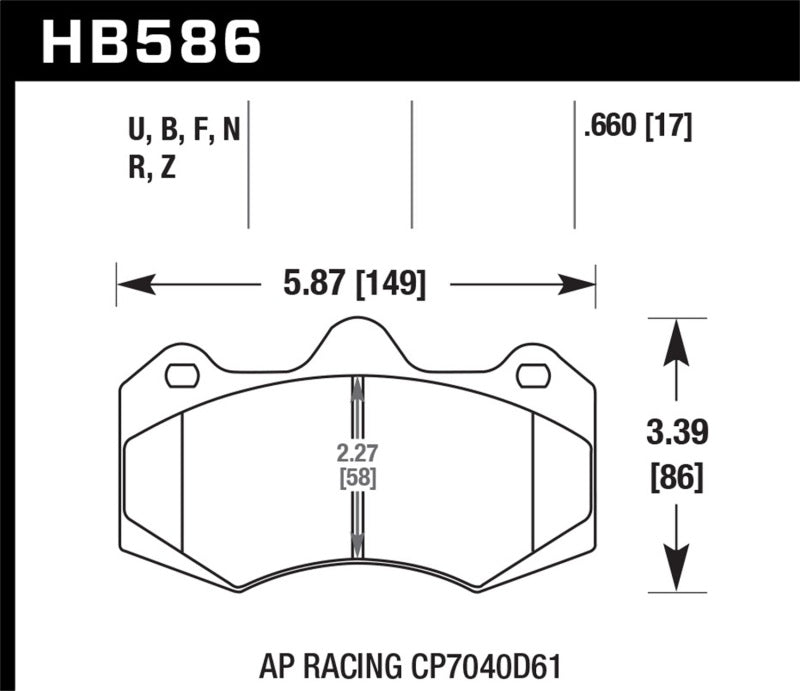 Hawk 2014 McClaren MP4-12C (Spider) DTC-60 Rear Race Brake Pads-SR1 Performance
