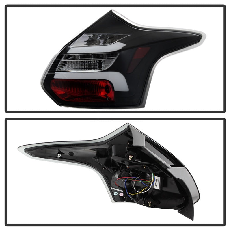 Spyder 12-14 Ford Focus 5DR LED Tail Lights - Black (ALT-YD-FF12-LED-BK)-SR1 Performance