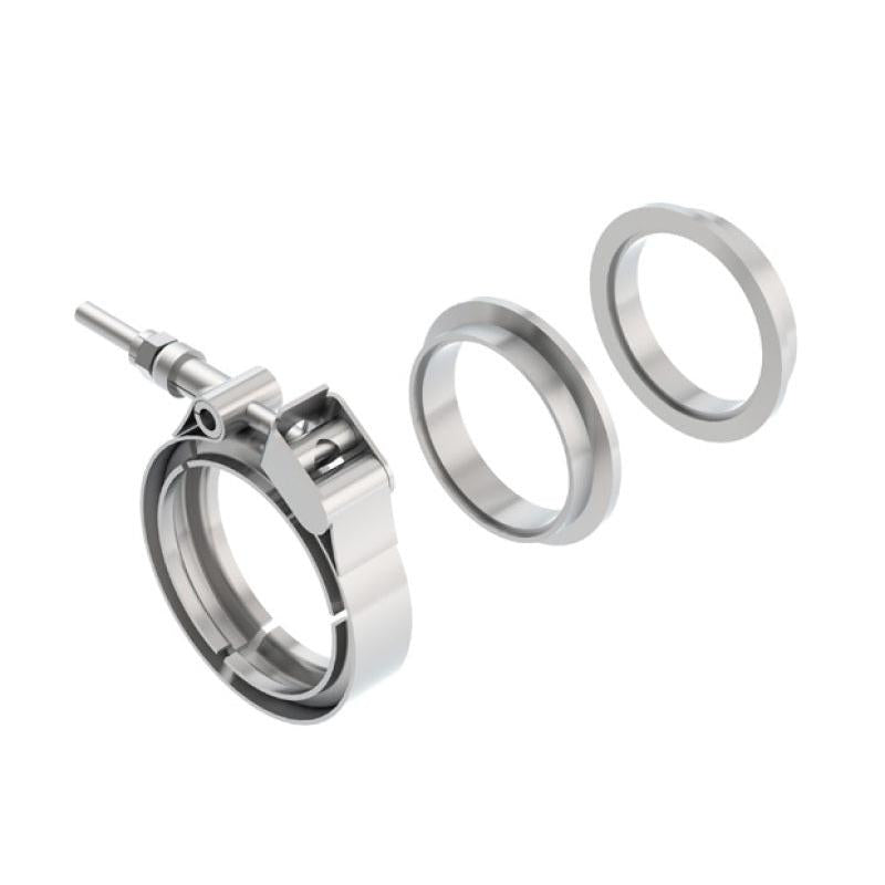 Borla Universal 2.25in Stainless Steel 3pc V-Band Clamp w/ Male and Female Flanges-SR1 Performance