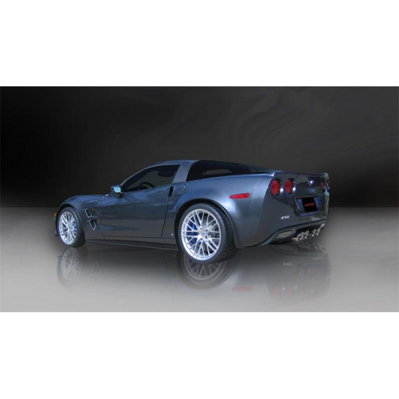 Corsa 2012-2013 Chevrolet Corvette C6 ZR1 Sport Cat-Back Dual Rear Exit w/ Twin 4.0in Pol Tips-SR1 Performance