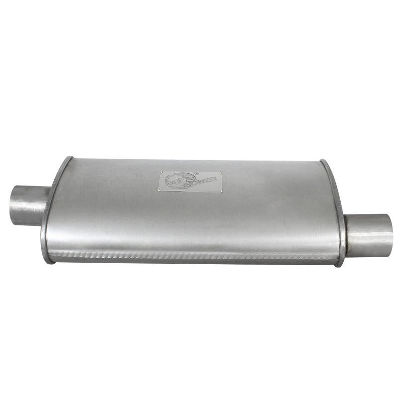 aFe Scorpion Replacement Alum Steel Muffler Double Layer 2-1/2in In/Out Center/Offset 18inL x9inW-SR1 Performance