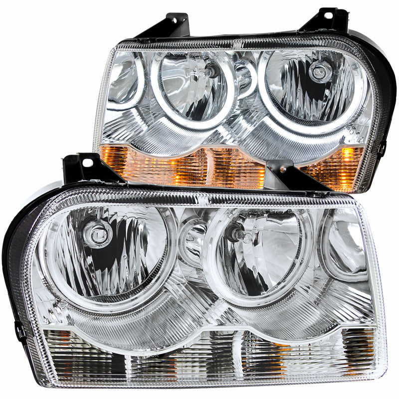 ANZO 2005-2010 Chrysler 300 Crystal Headlights w/ Halo Chrome (CCFL)-SR1 Performance