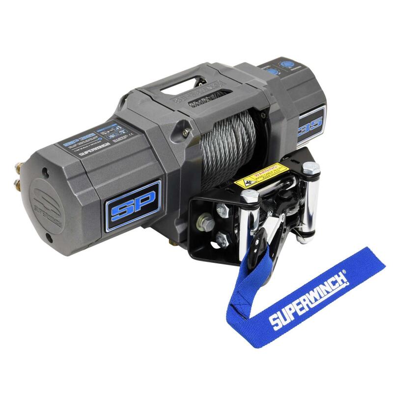 Superwinch 3500 LBS 12V DC 7/32in x 40ft Steel Rope Roller Fairlead SP 35 Winch-SR1 Performance