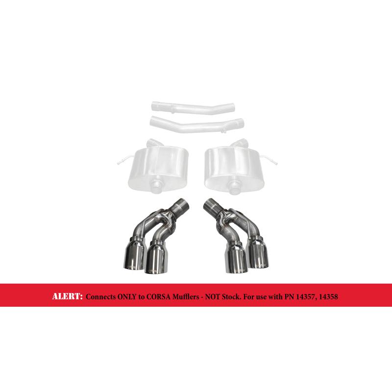 Corsa 2016-2019 Cadillac CTS-V 2.75in Inlet / 4.0in Outlet Polished Tip Kit (For Corsa Exhaust Only)-SR1 Performance