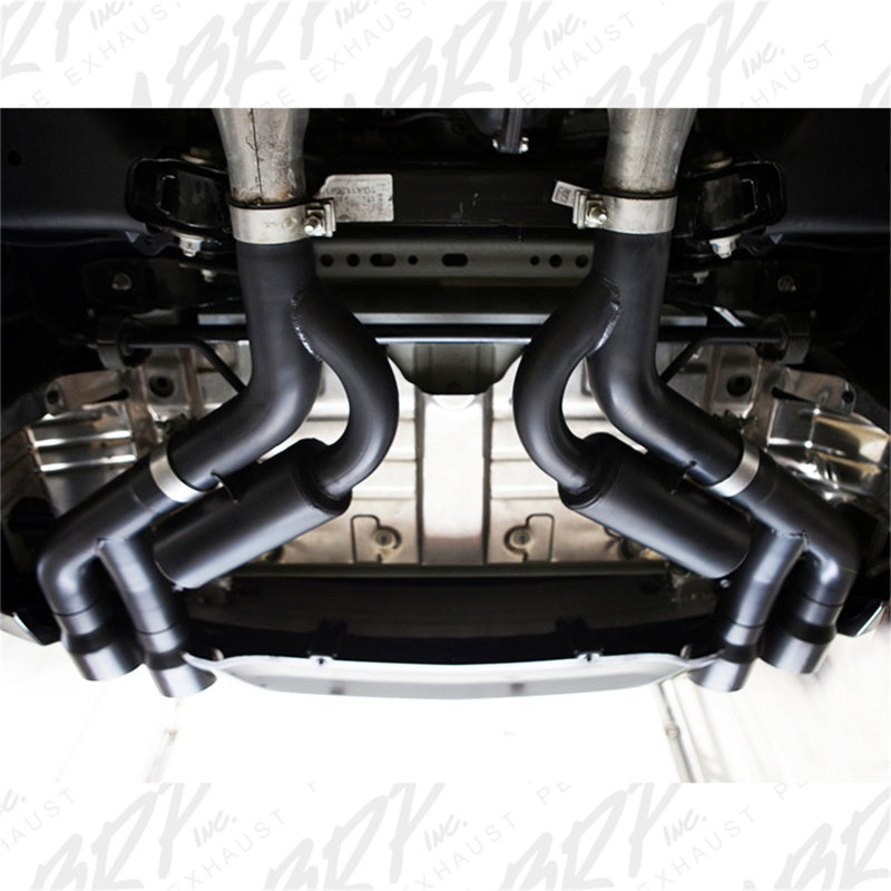 MBRP 18-20 Ford Mustang GT 2.5in Black Coated Non Active Dual Axle Back Exhaust - 4in Dual Wall Tips-SR1 Performance