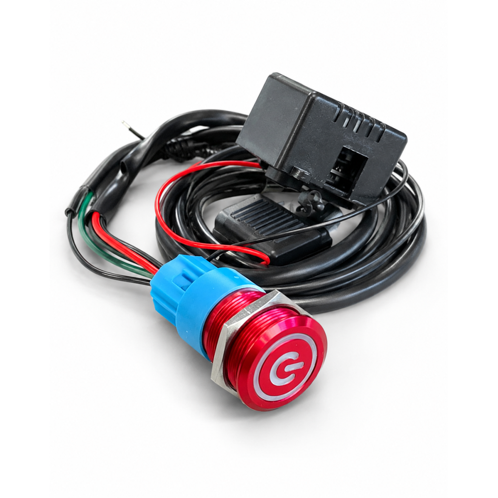 Granatelli Motor Sports Billet Illuminated Exhaust Cutout Push Button- "RED"- 303512RD