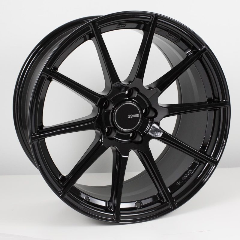 Enkei TS10 18x8.5 45mm Offset 5x100 Bolt Pattern 72.6mm Bore Dia Black Wheel-SR1 Performance