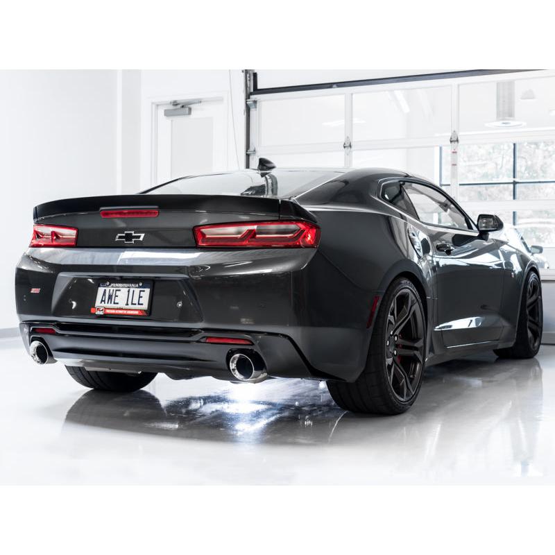 AWE Tuning 16-19 Chevrolet Camaro SS Axle-back Exhaust - Track Edition (Chrome Silver Tips)-SR1 Performance