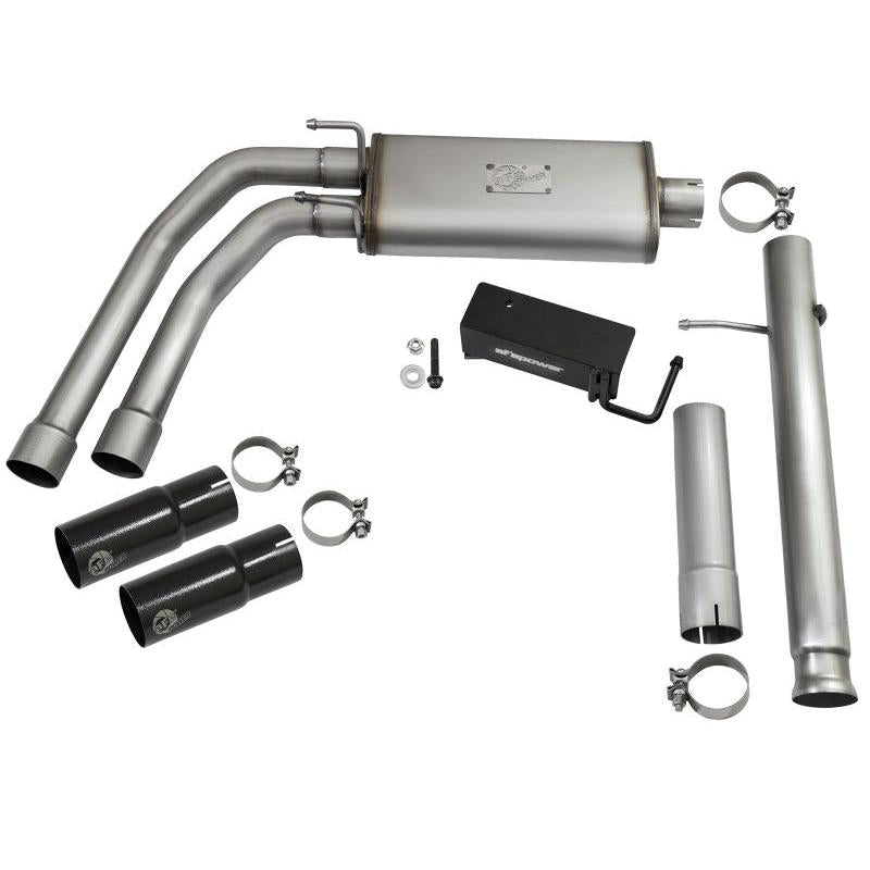 aFe Rebel Series CB 3in Middle Side Exit SS Exht w/ Black Tips 09-16 Chevy Silverado/GMC Sierra 1500-SR1 Performance