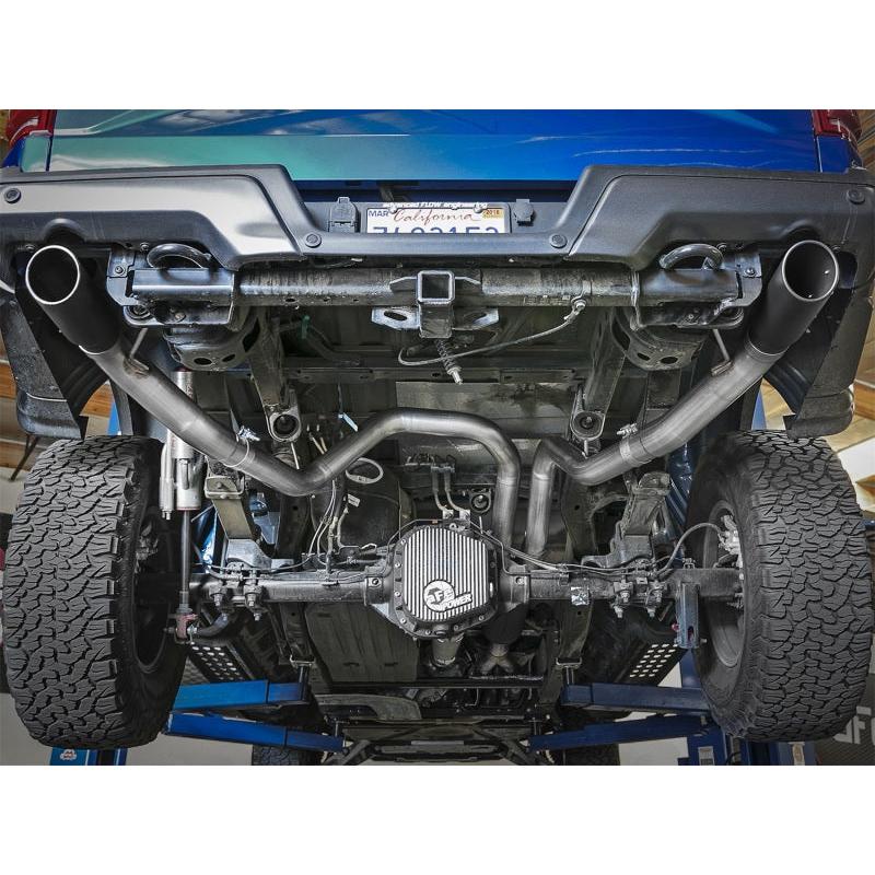 aFe MACH Force-Xp 3in to 3-1/2in 304 SS Cat-Back Exhaust w/Black Tip 17-18 Ford F-150 Raptor V6 3.5L-SR1 Performance