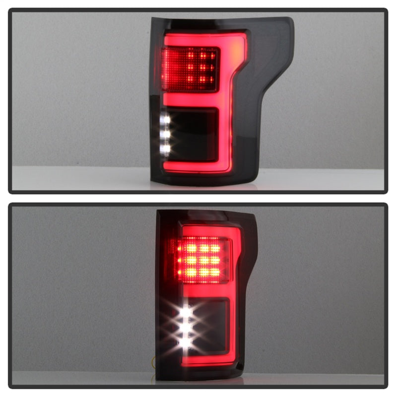 Spyder 15-17 Ford F-150 LED Tail Lights (w/Blind Spot) - Black Smoke (ALT-YD-FF15015BS-LBLED-BSM)-SR1 Performance