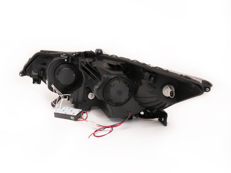 ANZO 2009-2012 Acura Tsx Projector Headlights w/ Halo Black (CCFL) (HID Compatible)-SR1 Performance
