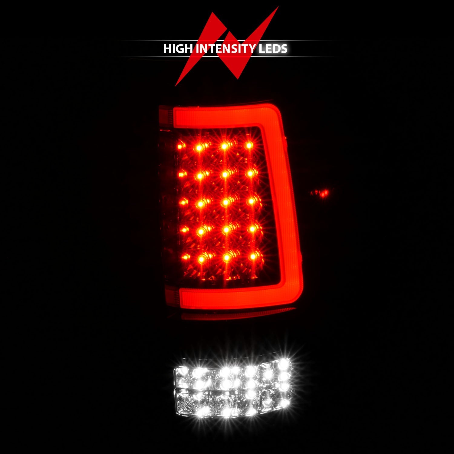 FORD F-150 04-08 FULL LED C BAR TAIL LIGHTS BLACK