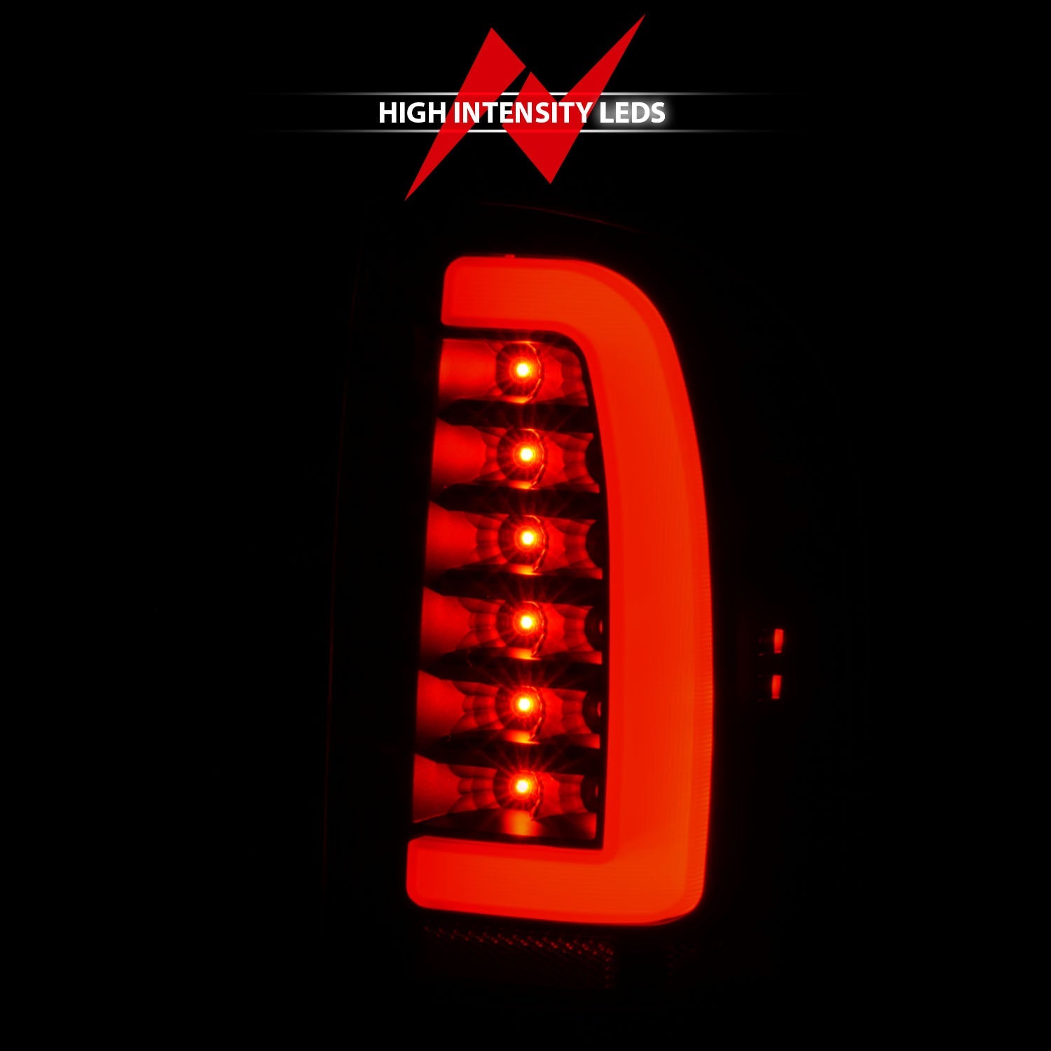 TOYOTA TACOMA 95-00 LED TAIL LIGHTS BLACK CLEAR LENS