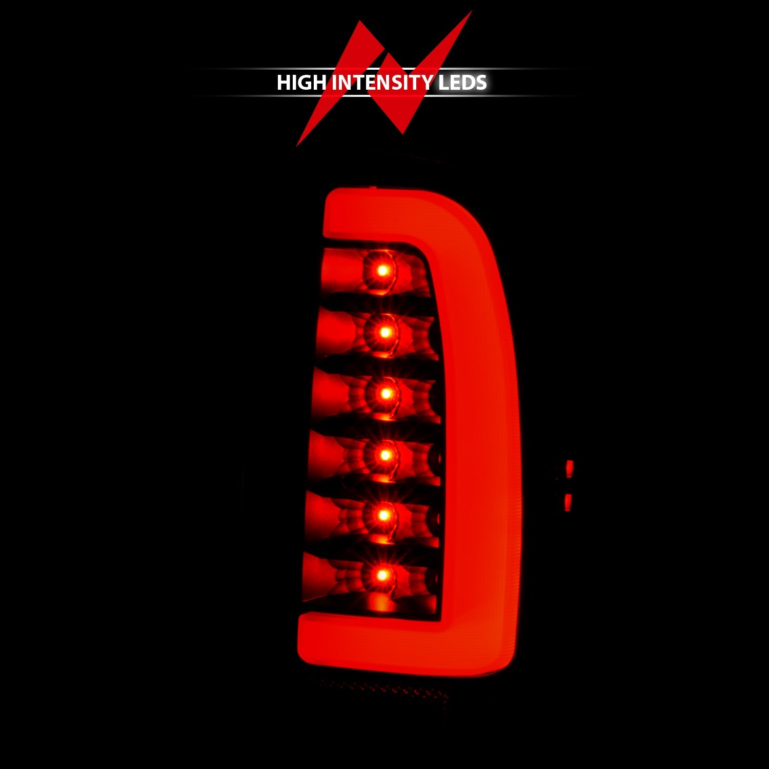 TOYOTA TACOMA 95-00 LED TAIL LIGHTS BLACK SMOKE LENS