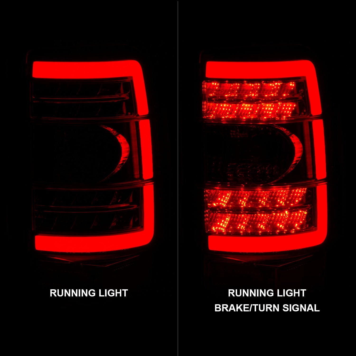 CHEVY TAHOE/SUBURBAN / GMC YUKON/XL/DENALI 00-06 LED TAIL LIGHTS BLACK CLEAR LENS