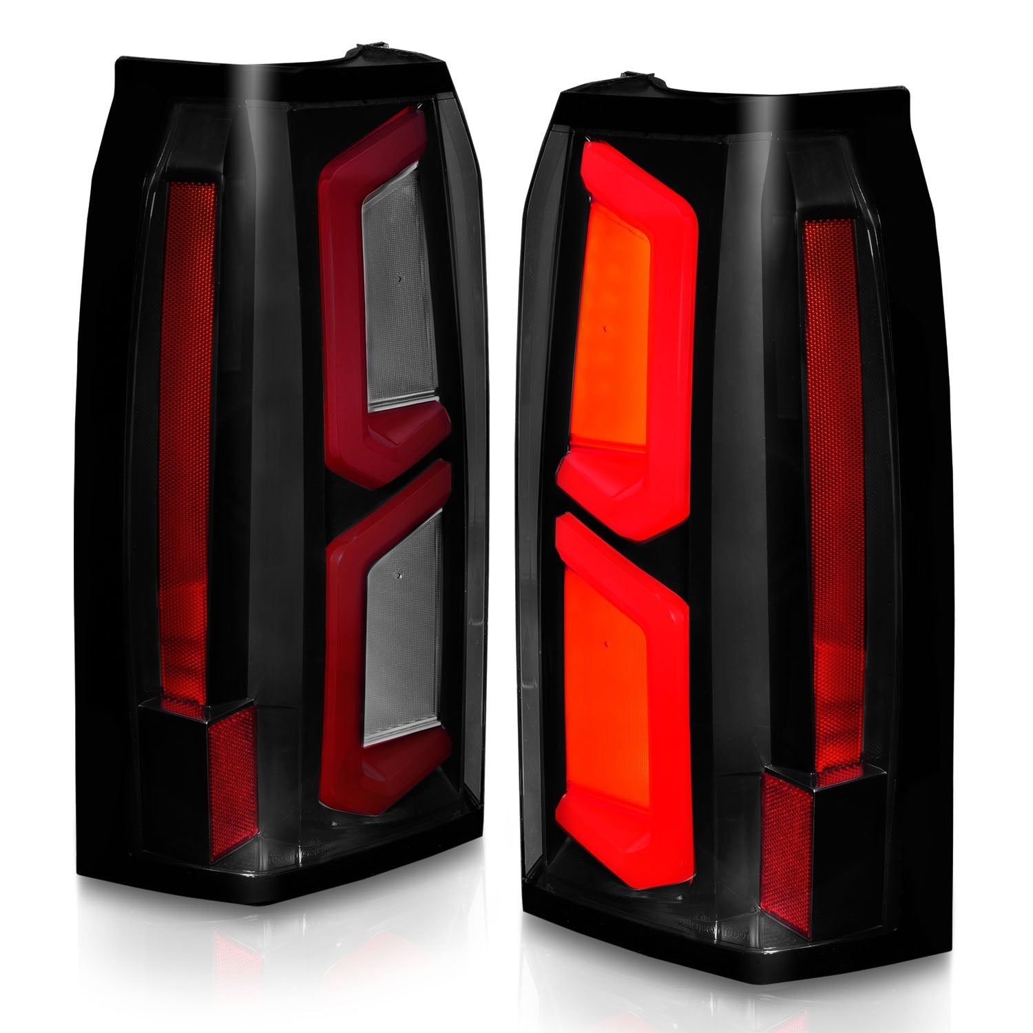 CHEVY TAHOE/SUBURBAN 15-20 LED C BAR STYLE TAIL LIGHTS BLACK SMOKE LENS