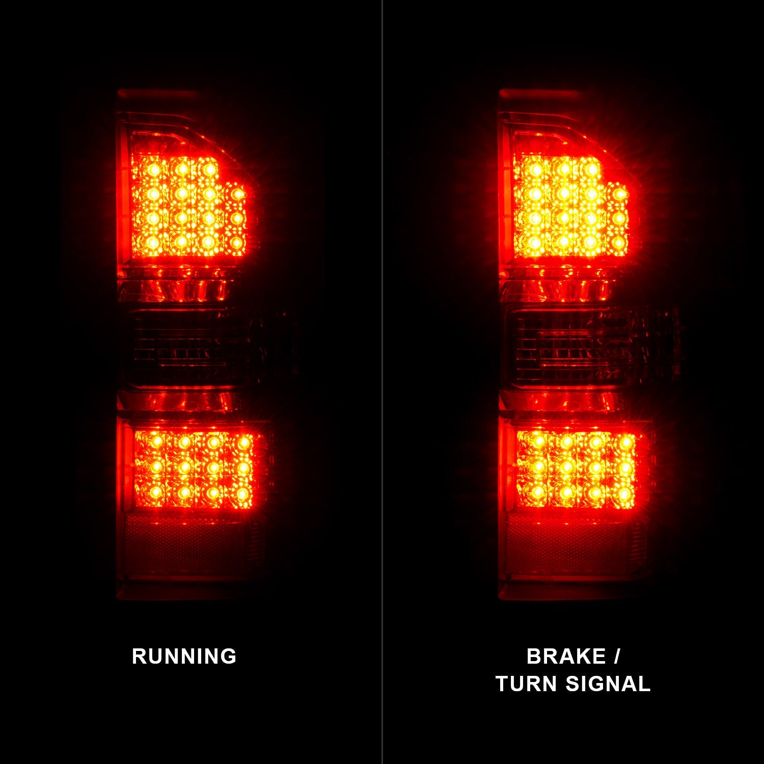 GMC SIERRA 1500 14-18 / 2500HD/3500HD 15-19 LED TAIL LIGHTS RED/CLEAR LENS CHROME (SINGLE REAR WHEEL)(NOT FOR OE FACTORY LED MODELS)