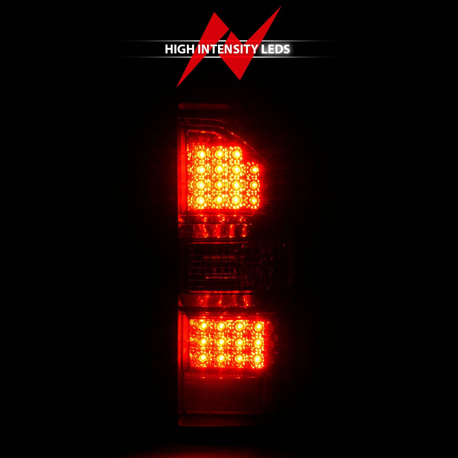 GMC SIERRA 1500 14-18 / 2500HD/3500HD 15-19 LED TAIL LIGHTS RED/CLEAR LENS CHROME (SINGLE REAR WHEEL)(NOT FOR OE FACTORY LED MODELS)