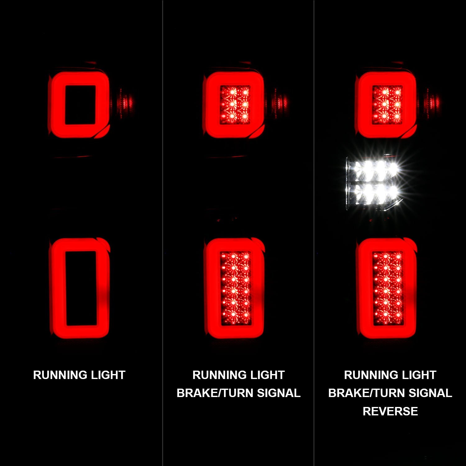 CHEVY SILVERADO 1500 19-26 / 2500HD/3500HD 20-26 FULL LED TAIL LIGHTS BLACK CLEAR LENS W/ SEQUENTIAL SIGNAL (FACTORY LED MODELS)