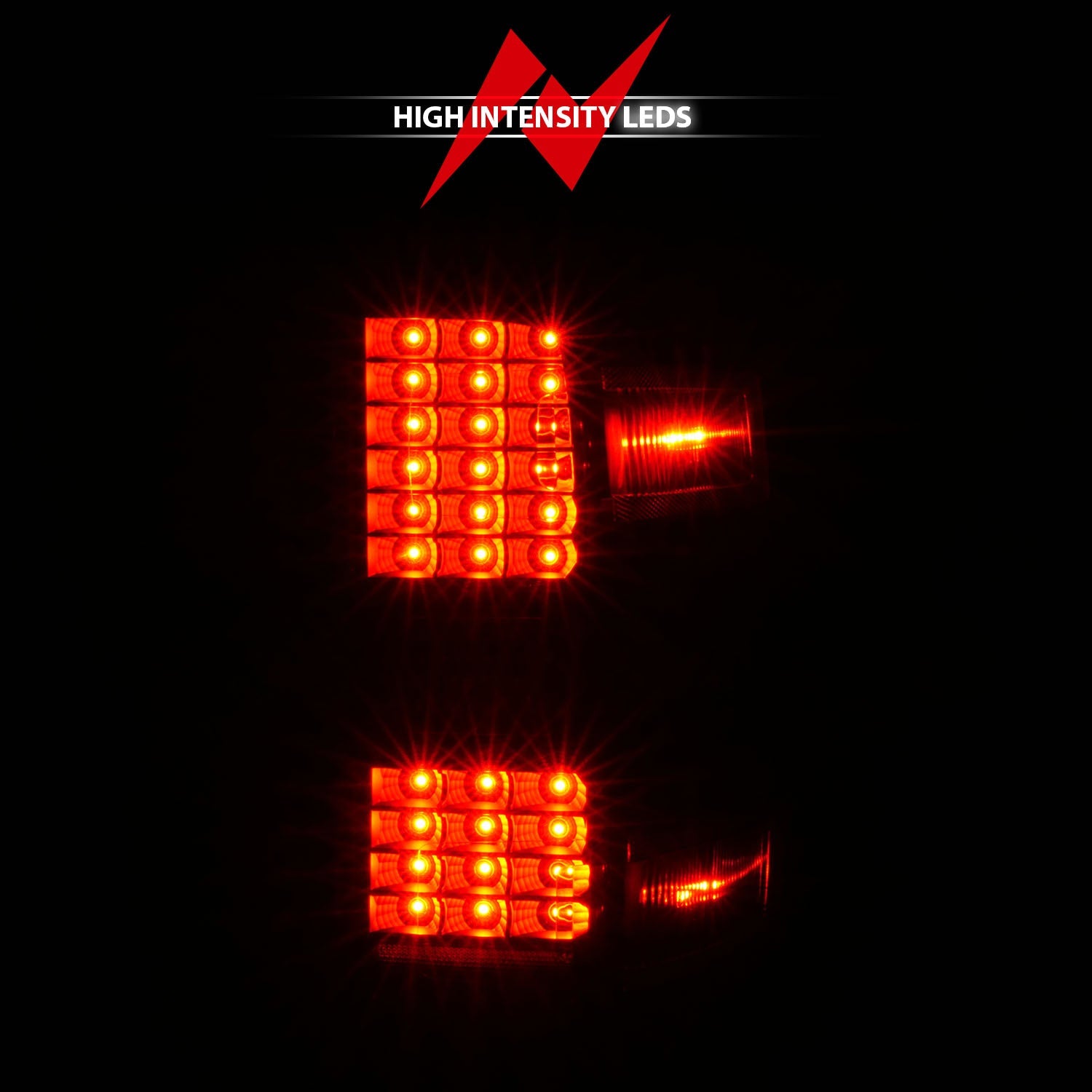 CHEVY SILVERADO 14-18 1500 / 15-19 2500HD/3500HD / GMC SIERRA 15-19 2500HD/3500HD DUALLY LED TAIL LIGHTS BLACK CLEAR (NOT FOR OE FACTORY LED MODELS)