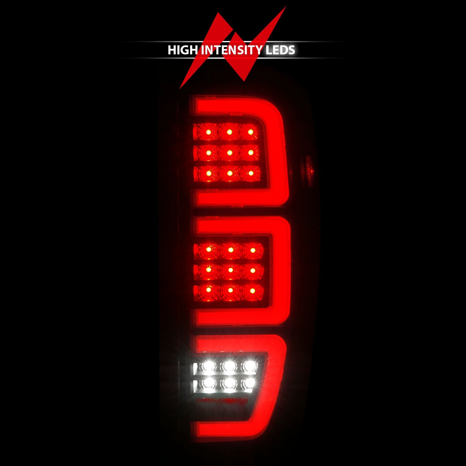 GMC SIERRA 1500 19-24 / 2500HD/3500HD 20-25 FULL LED TAIL LIGHTS BLACK CLEAR LENS W/ INITIATION & SEQUENTIAL SIGNAL (HALOGEN MODELS ONLY)
