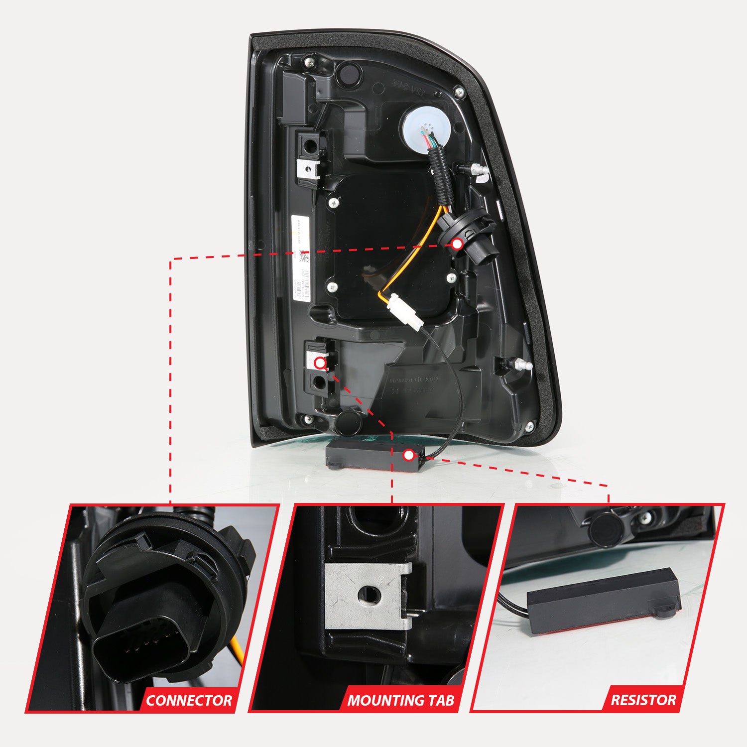 RAM 1500 19-24 FULL LED TAIL LIGHTS BLACK CLEAR LENS W/ SEQUENTIAL SIGNAL (FOR FACTORY HALOGEN MODEL W/O BLIS SYSTEM)