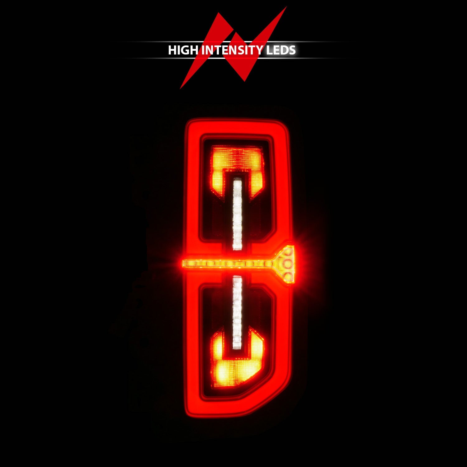FORD BRONCO 21-26 FULL LED TAIL LIGHTS BLACK HOUSING CLEAR LENS W/ SEQUENTIAL SIGNAL
