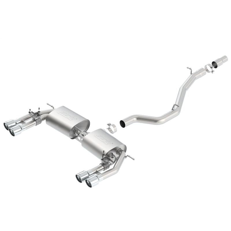 Borla 13-15 Audi S3 S-Type Dual Round Rolled Catback Exhaust-SR1 Performance