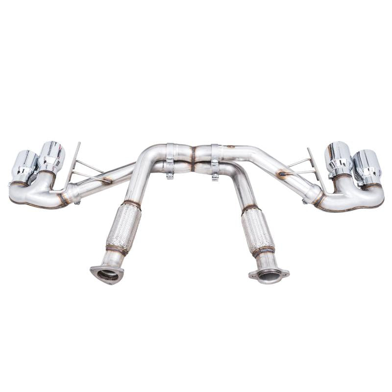 AWE Tuning 2020 Chevrolet Corvette (C8) Track Edition Exhaust - Quad Chrome Silver Tips-SR1 Performance