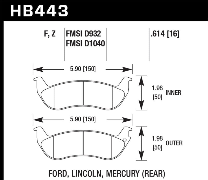 Hawk HPS Street Brake Pads-SR1 Performance