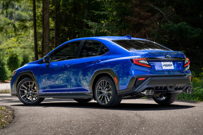 MBRP 2022+ Subaru WRX 3in Cat-Back Dual Split Rear Quad Carbon Fiber Tips Race Profile Exhaust-SR1 Performance
