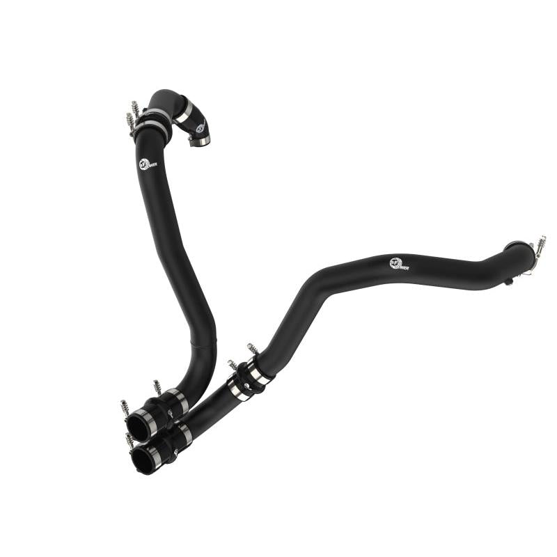 aFe BladeRunner 21-22 Ford F-150 Ecoboost V6-3.5L(tt) Aluminum Hot and Cold Charge Pipe Kit Black-SR1 Performance