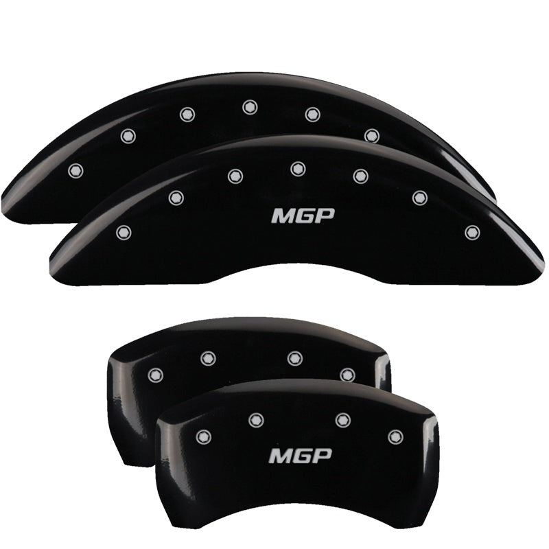 MGP 4 Caliper Covers for 2018-2019 Mercedes-Benz GLE43 AMG * Black Finish with Silver Engraving