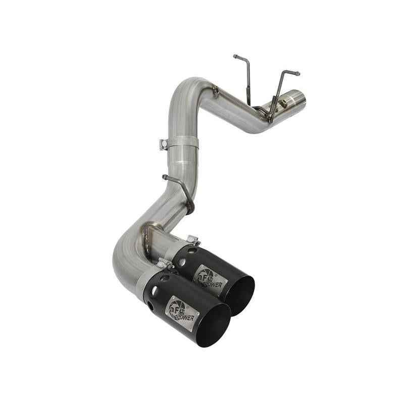 aFe Victory Series 4in 409-SS DPF-Back Exhaust w/ Dual Black Tips 2017 GM Duramax V8-6.6L(td) L5P-SR1 Performance