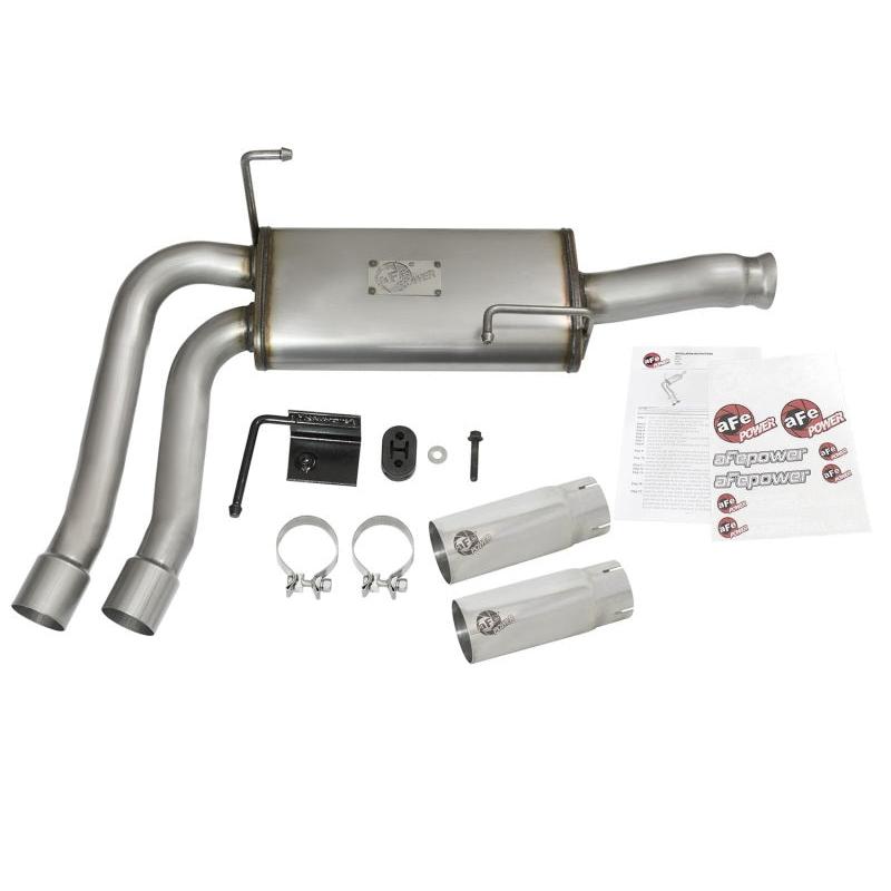 aFe Rebel Series CB Middle-Side Exit SS Exhaust w/ Polished Tips 09-16 GM Silverado/Sierra V6/V8-SR1 Performance