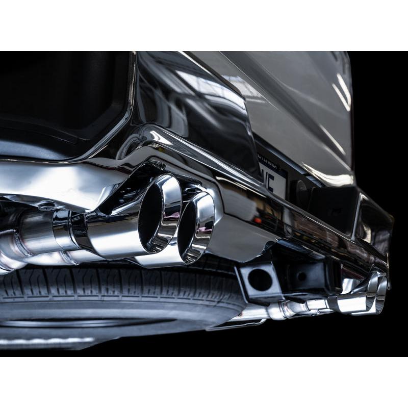 AWE Tuning 4th Gen GM 1500 5.3L 0FG Catback Split Rear Exit (w/ Bumper Cutouts) - Quad Chrome Tips-SR1 Performance