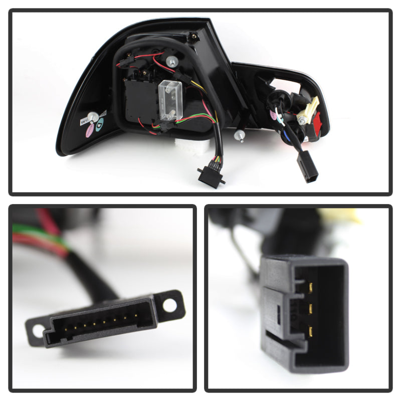 Spyder 04-06 BMW E46 2Dr (Coupe ONLY No Conv.) Lgtbar Styl LED Tail Lghts Blk ALT-YD-BE4604-LBLED-BK-SR1 Performance