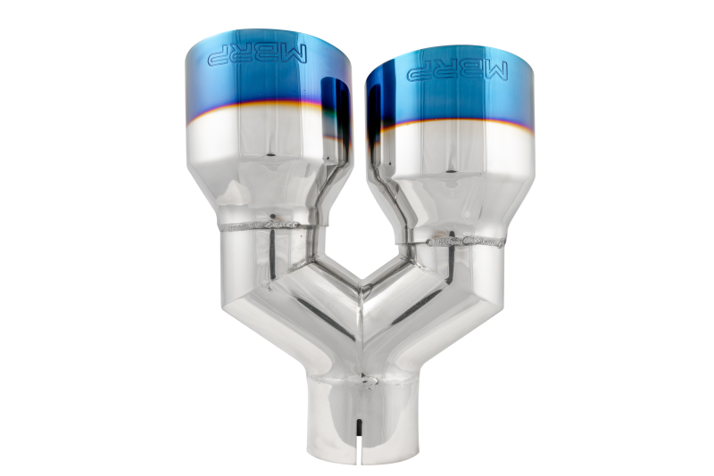 MBRP Burnt End Tip 2.5 ID Dual 4 OD Out 9.5 length Single wall 304 Stainless Steel Driver Side-SR1 Performance