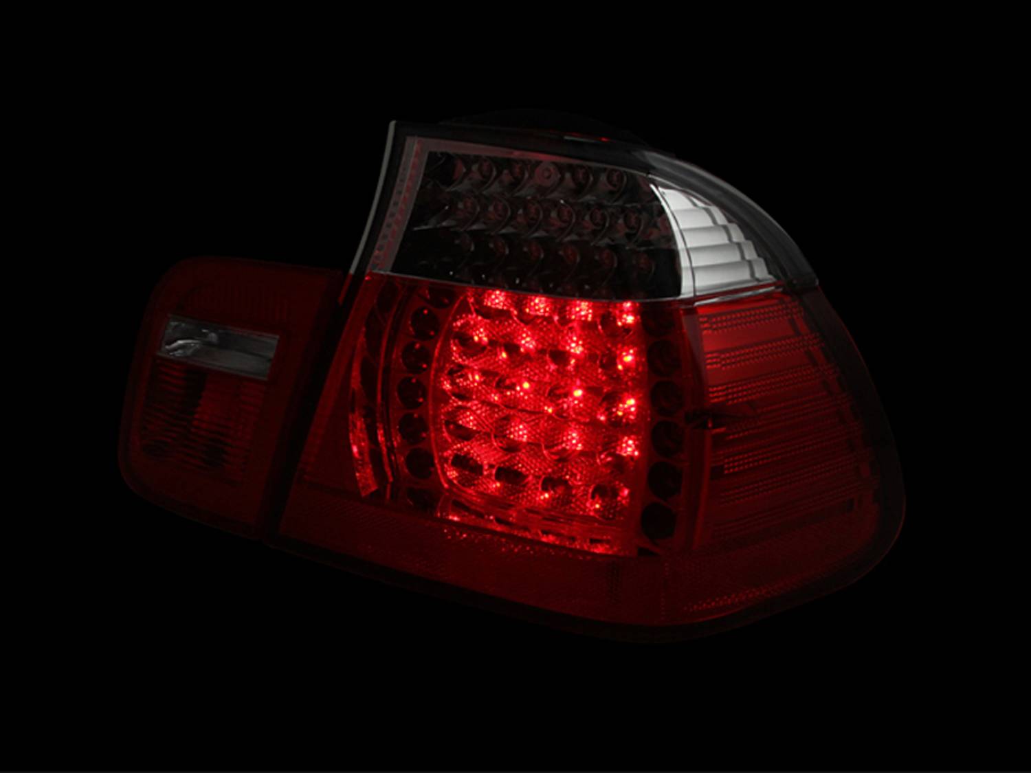 BMW 3 SERIES E46 02-05 4DR LED TAIL LIGHTS CHROME RED/CLEAR LENS 2PC