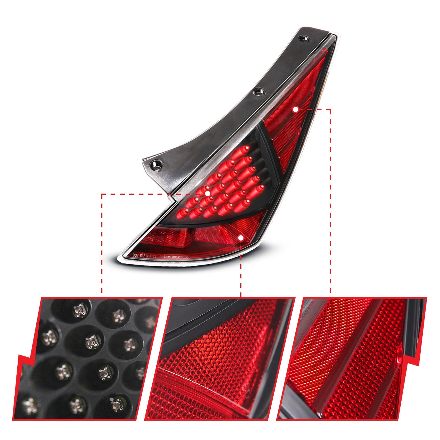 NISSAN 350Z 03-05 LED TAIL LIGHTS BLACK