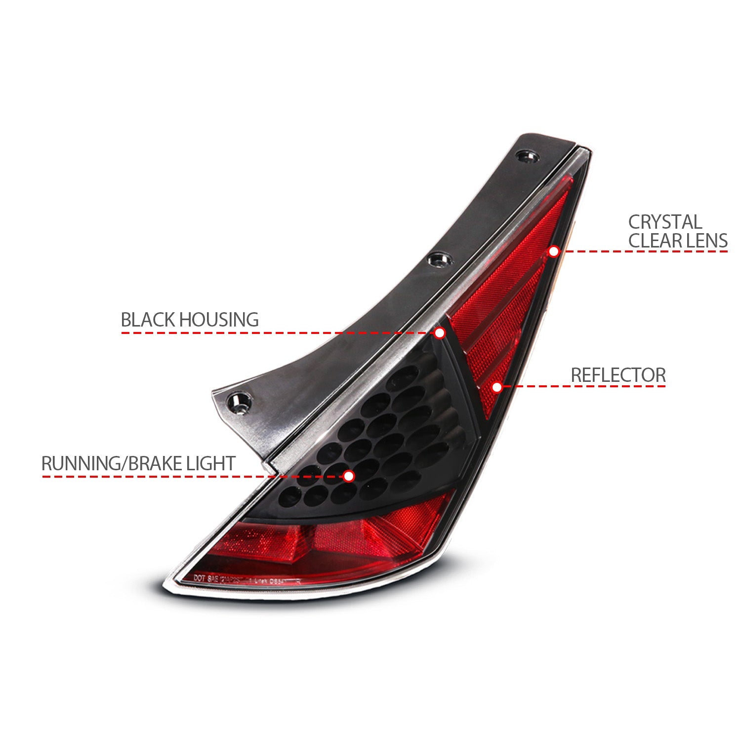 NISSAN 350Z 03-05 LED TAIL LIGHTS BLACK